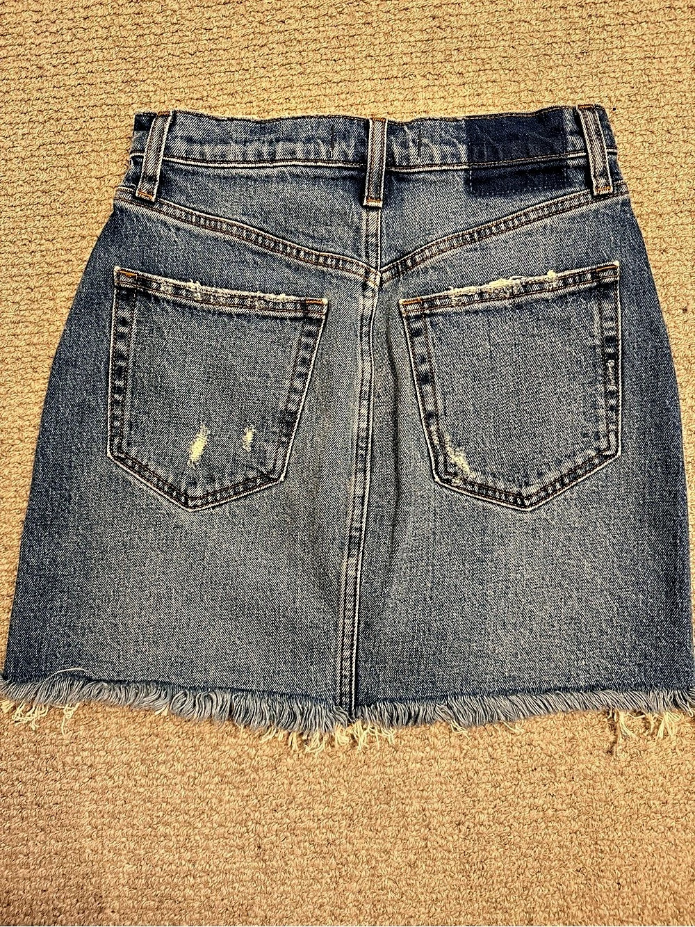 Abercrombie & Fitch Denim Mini Skirt Waist 25 - Picture 2 of 4